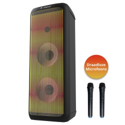 iDance DJX2000 Bluetooth Party Speaker - 2000 Watt - Met Draadloze Microfoons en Soundpad