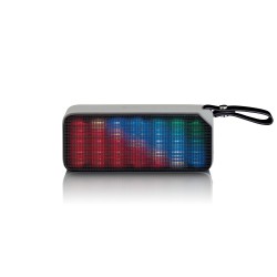 Bluetooth speaker spatwaterdicht met party lights Lenco BT-191BK Grijs-Zwart