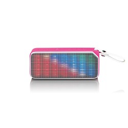 Bluetooth® speaker spatwaterdicht met party lights Lenco BT-191PK Roze